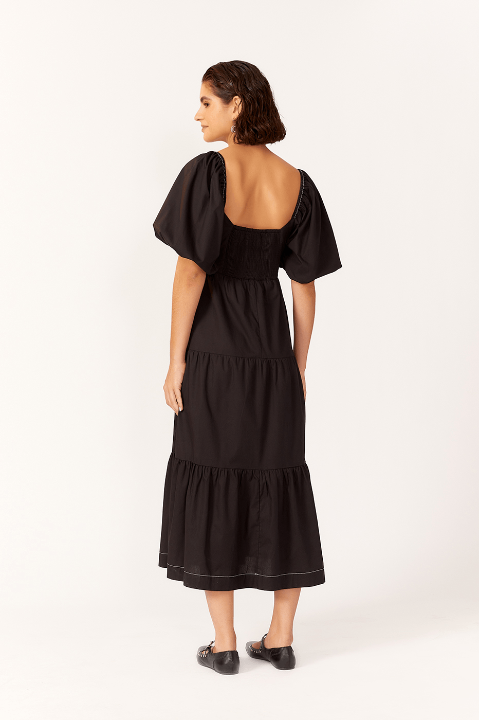 Ruched-Waist Midi Dress_3