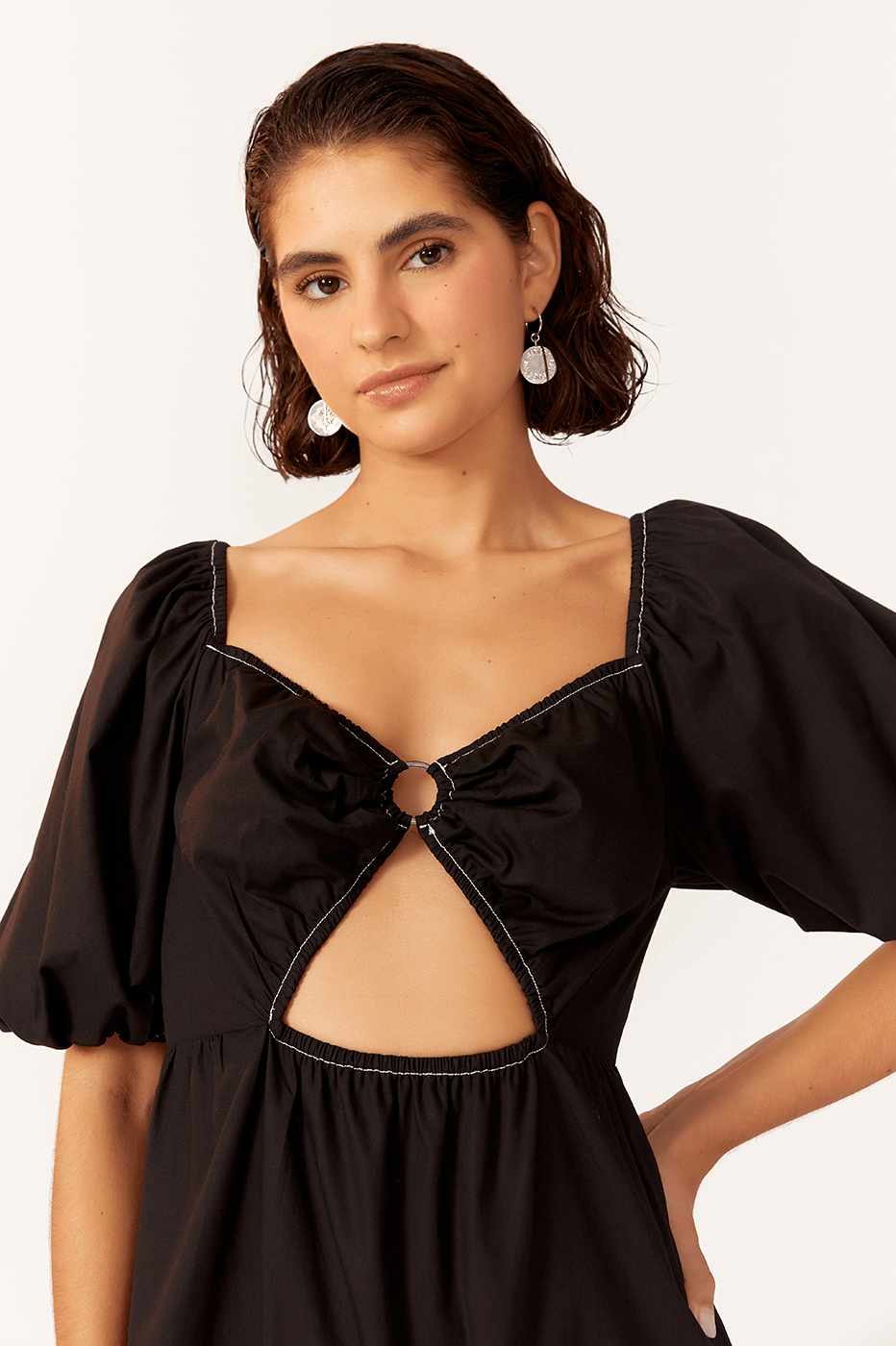 Ruched-Waist Midi Dress_4