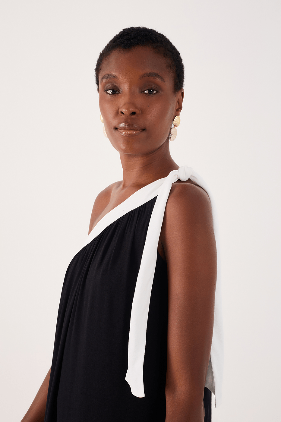 Cropped Bicolor Crepe Dress_4