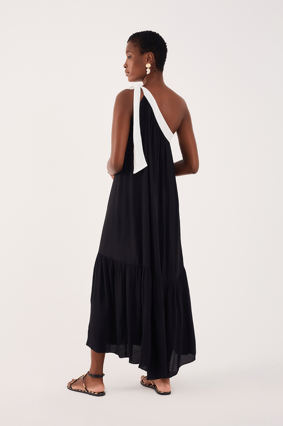 Cropped Bicolor Crepe Dress_5