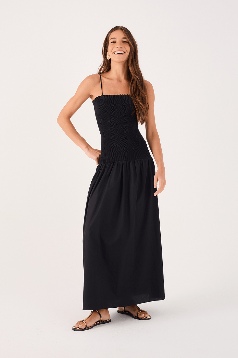Cropped Cotton Lastex Dress