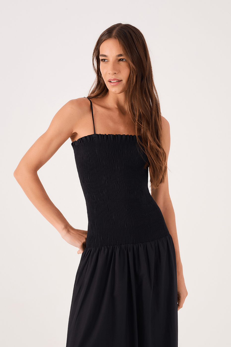 Cropped Cotton Lastex Dress