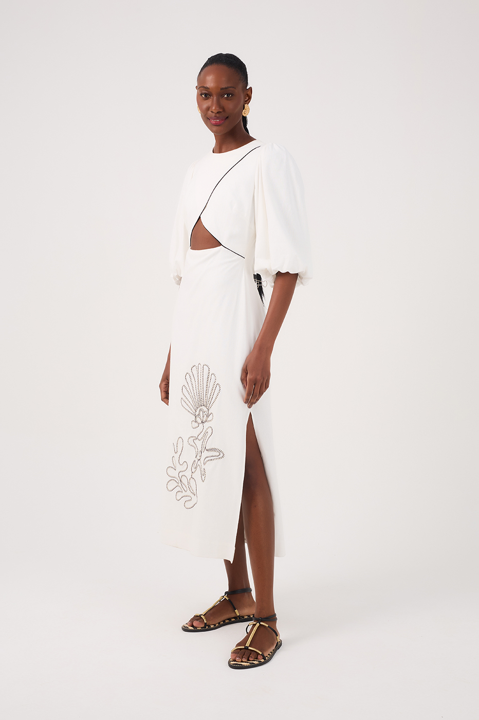 Shell Emb. Maxi Dress_2