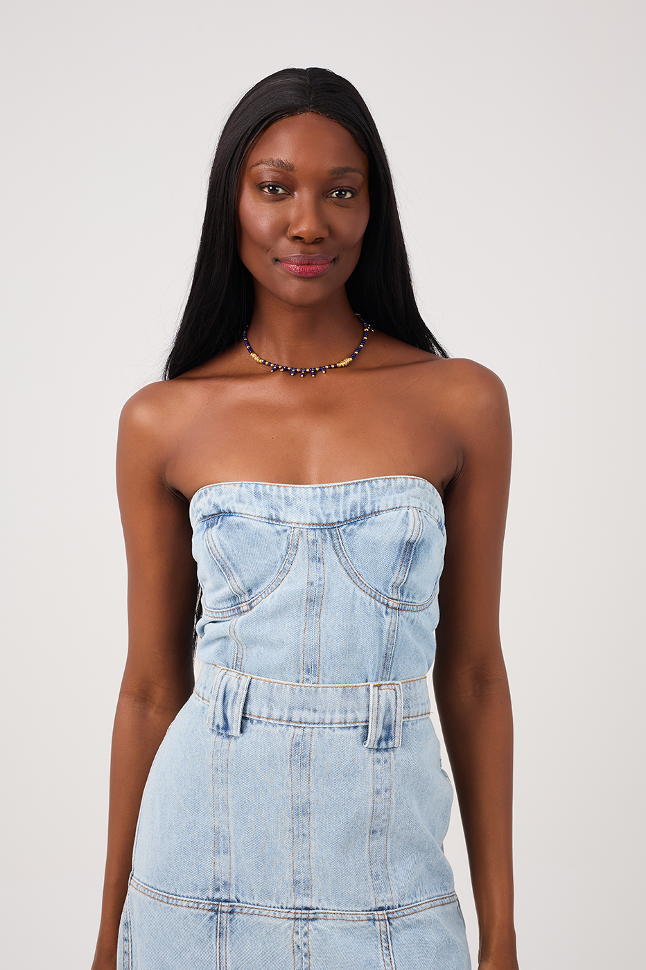 Strapless Denim Dress_5