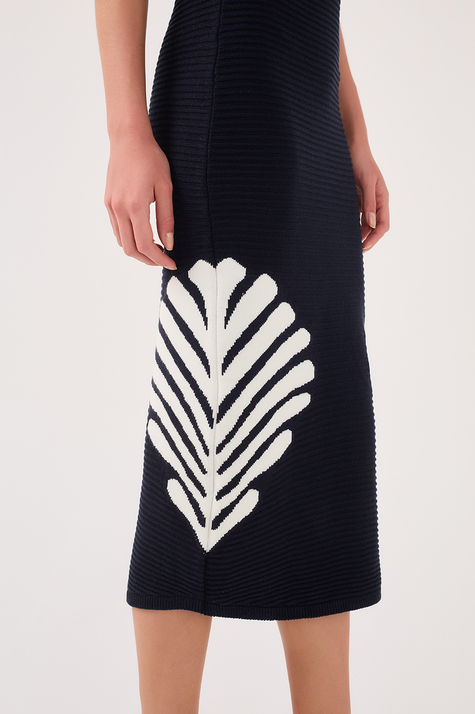 Shell Knit Midi Dress_5