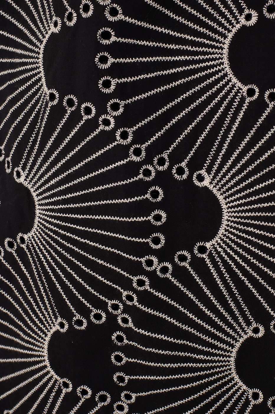 Off-White Embroidered Waves Cotton Maxi Dress_8