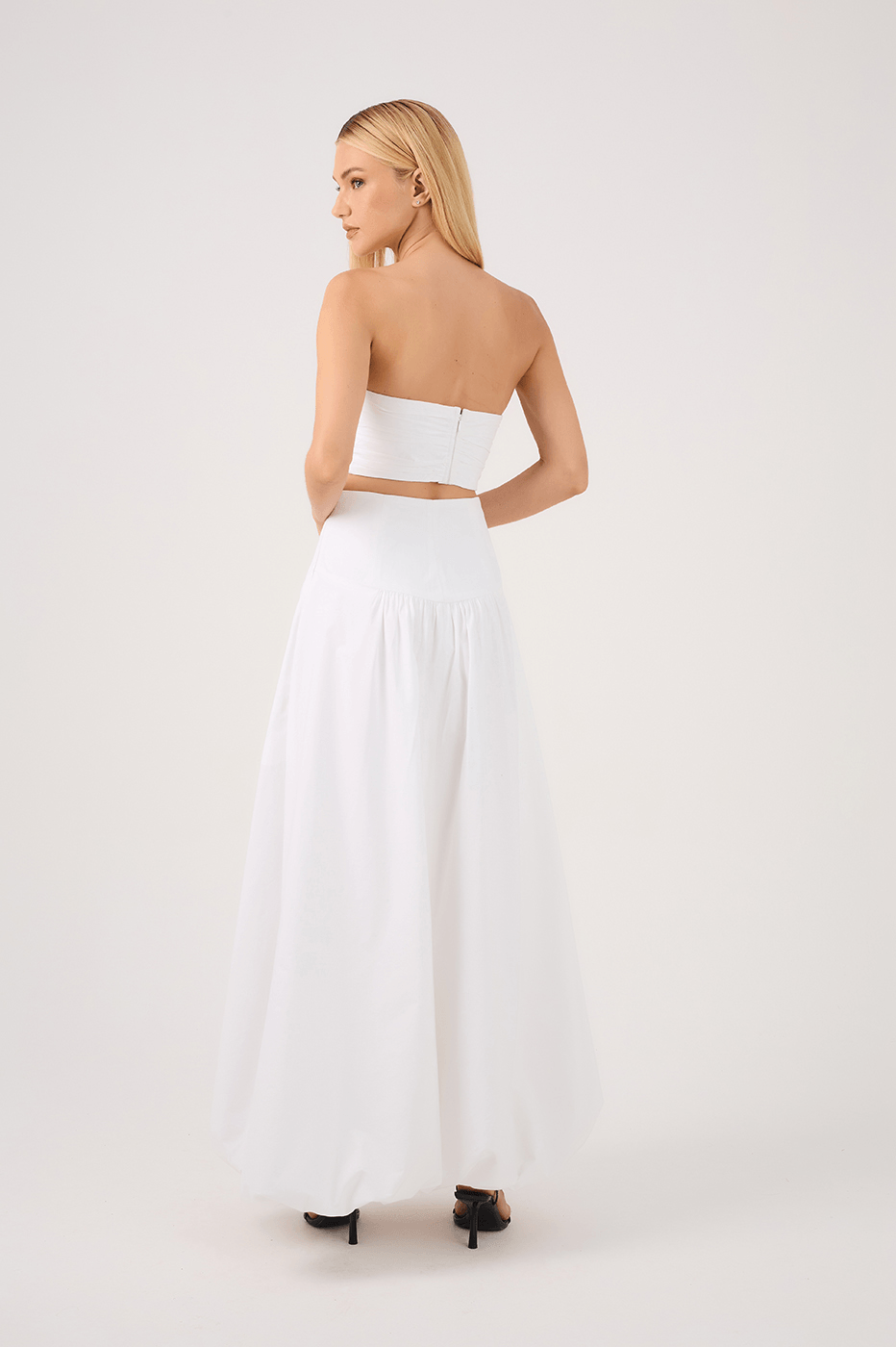 Draped Top and Balloon Skirt Set