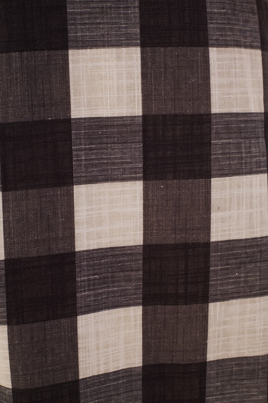 Black Plaid Sweetheart Neckline Ruffle Cotton Maxi Dress_6