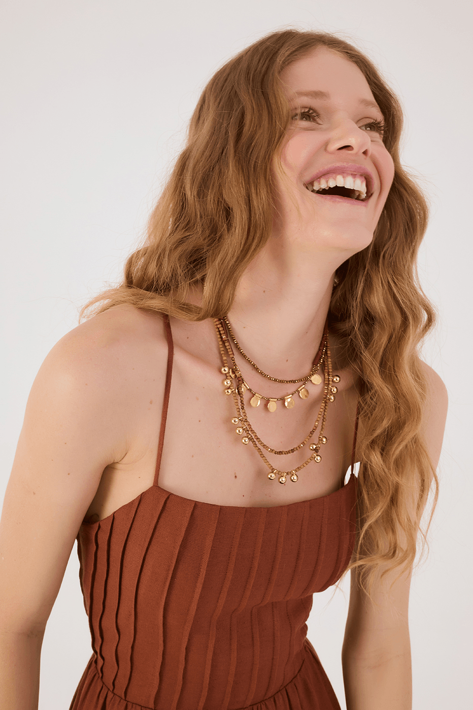 Brown Mate Square Neck Sleeveless Seam Bodice Back Ties Maxi Dress_3