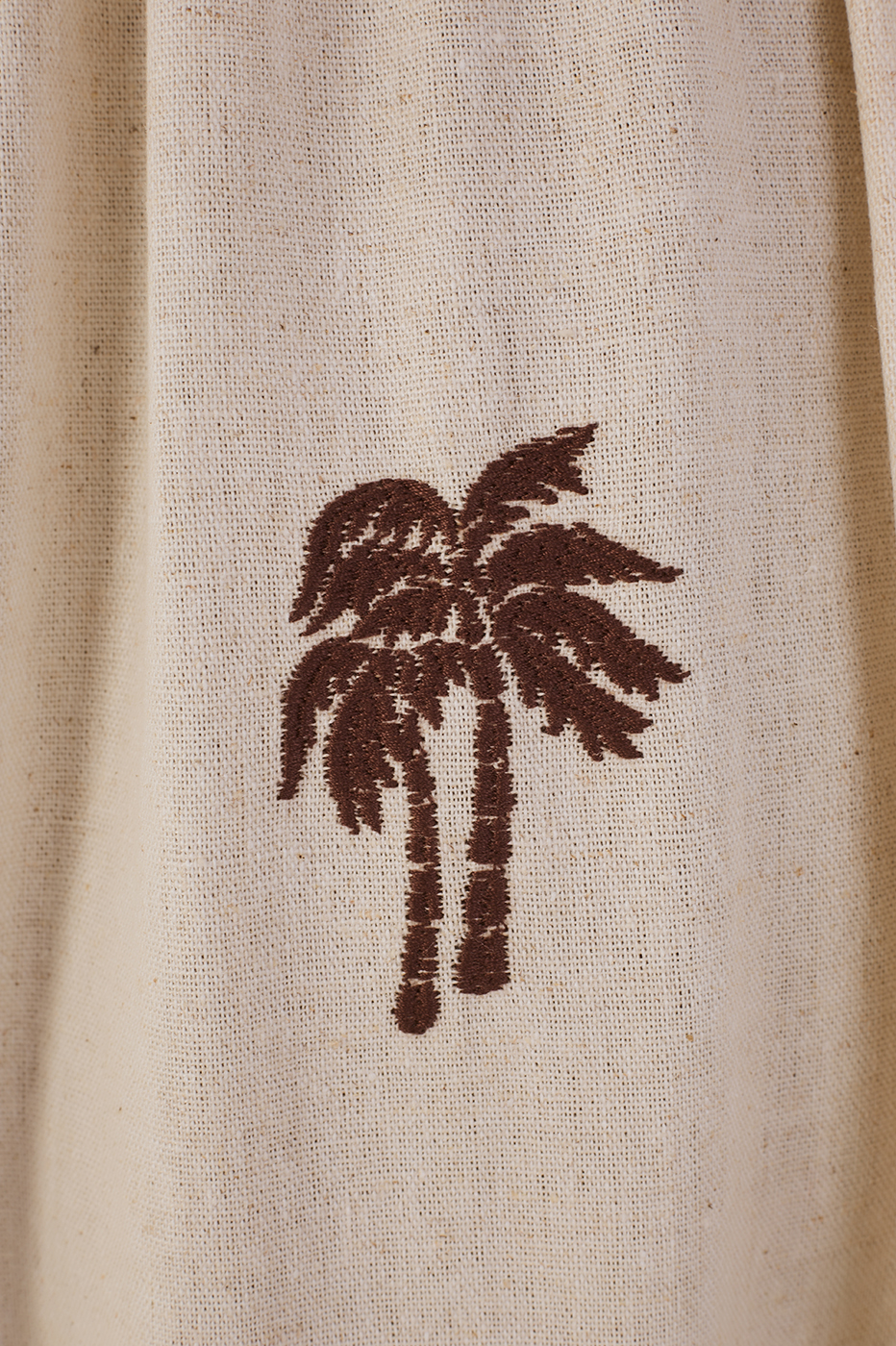 Off-White Embroidered Sun Sleeveless Maxi Dress