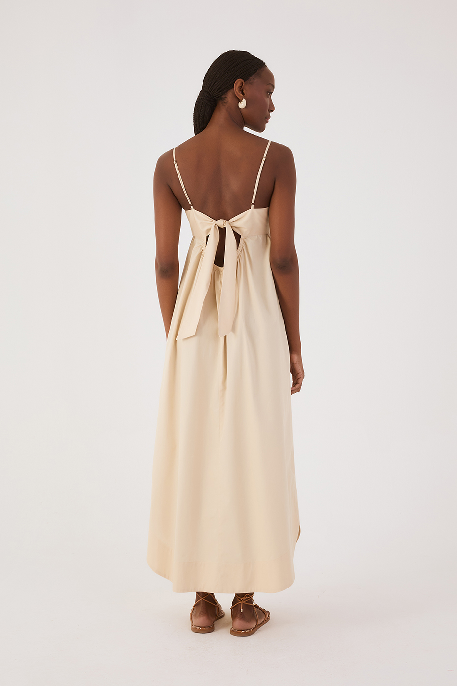 Off-White Embroidered Sun Sleeveless Maxi Dress_6