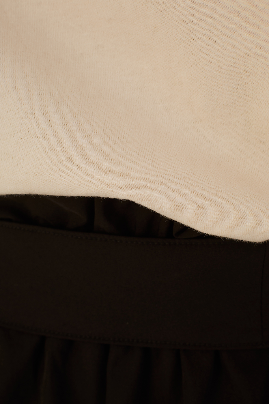 Black And White Front Ties T-Shirt Bodice Nylon Maxi Dress