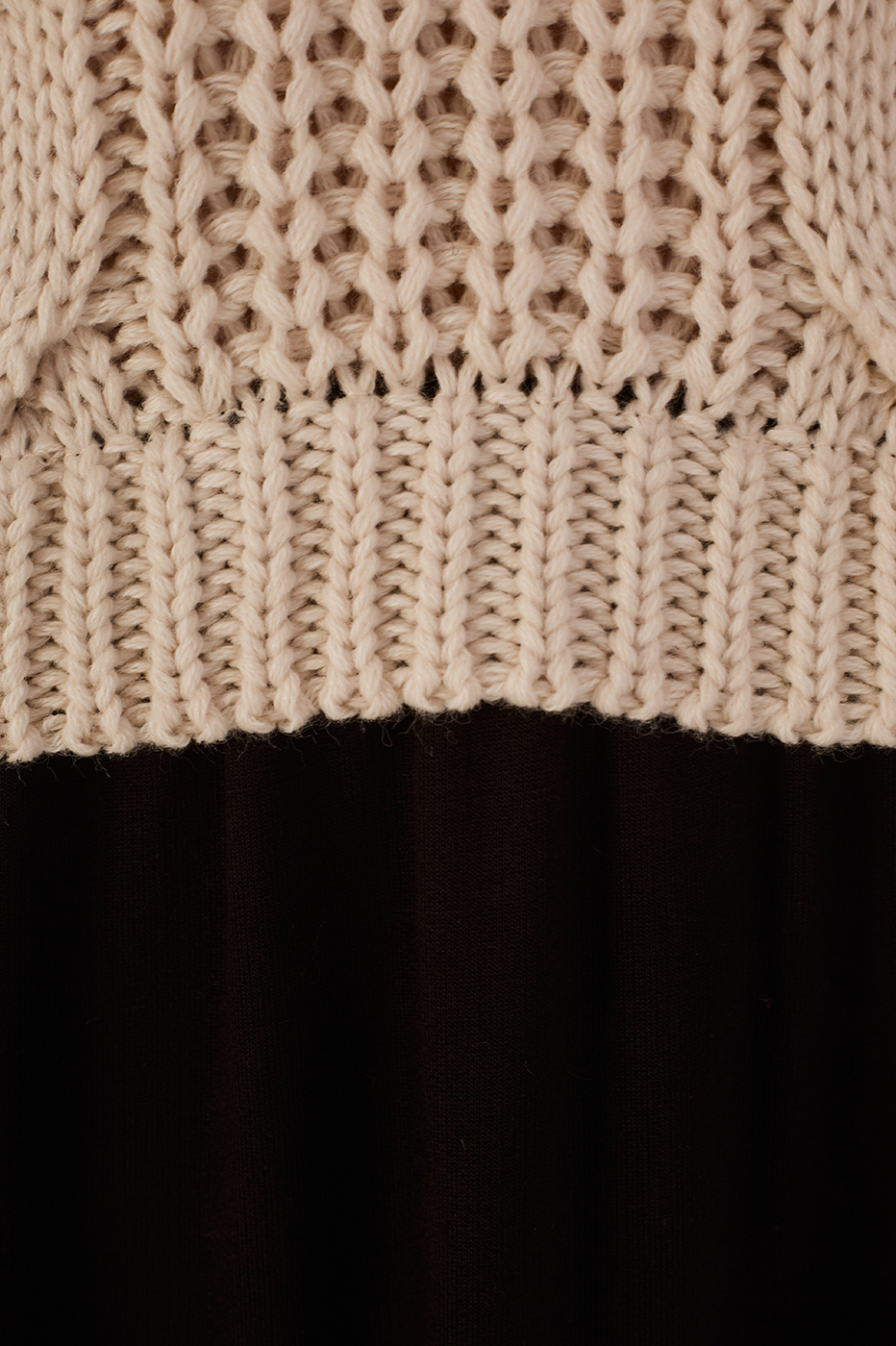 Black And Beige Tricot Bodice Sleeveless Jersey Maxi Dress_6