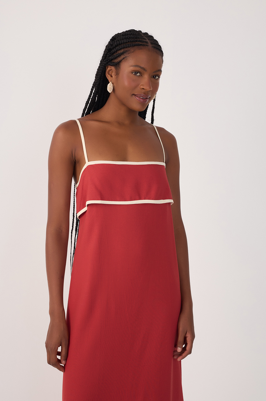 Cropped Linen Bias Cut Dress_3