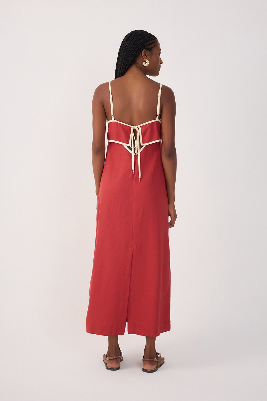 Cropped Linen Bias Cut Dress_6