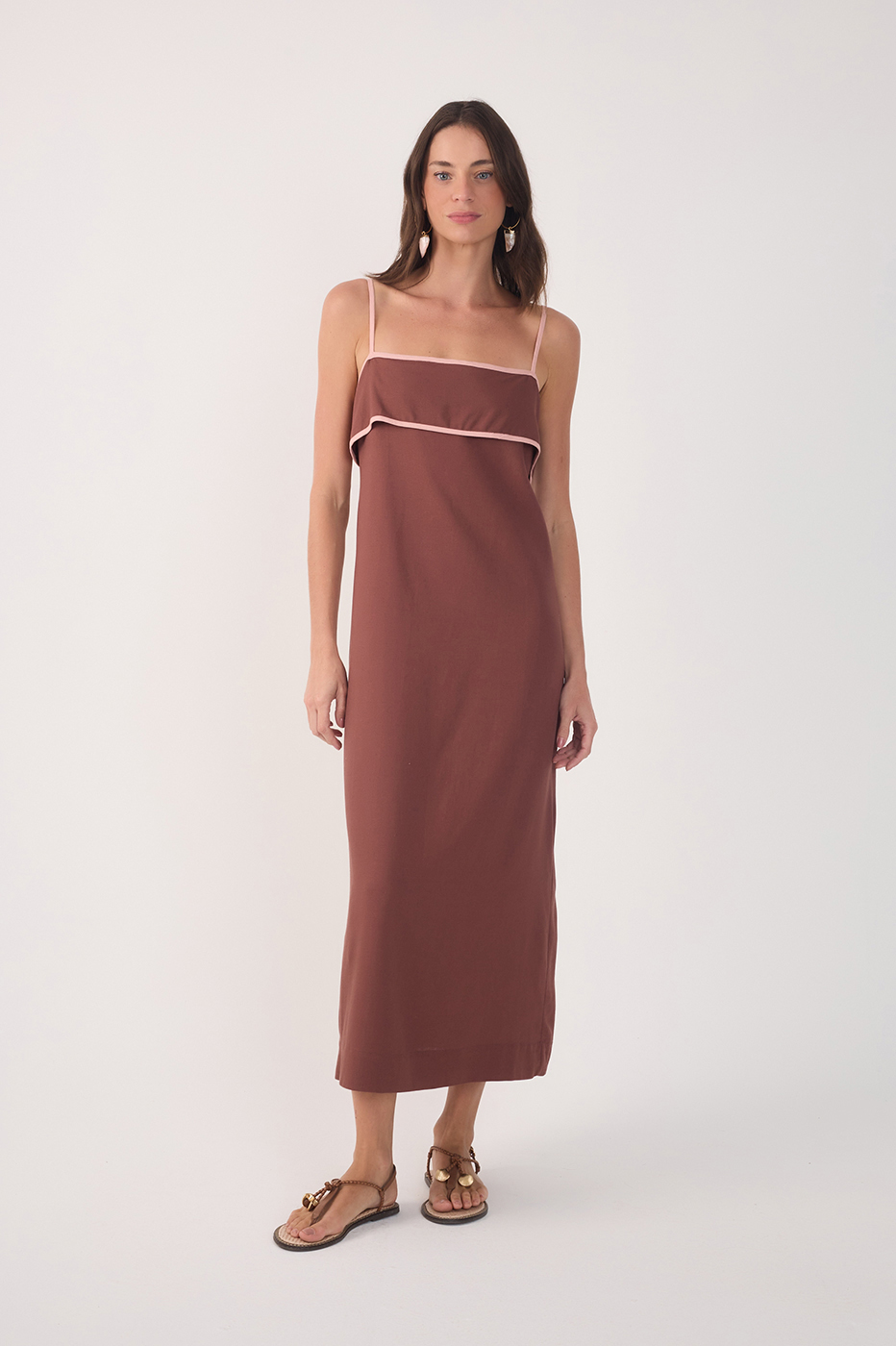 Cropped Linen Bias Cut Dress_2