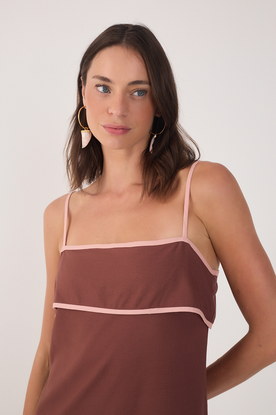 Cropped Linen Bias Cut Dress_4