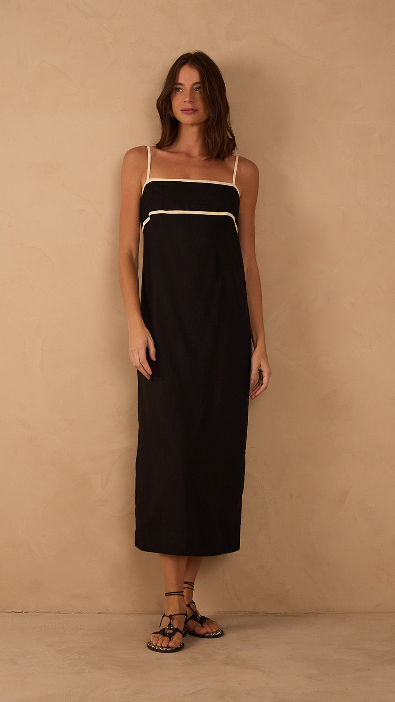 Cropped Linen Bias Cut Dress_1