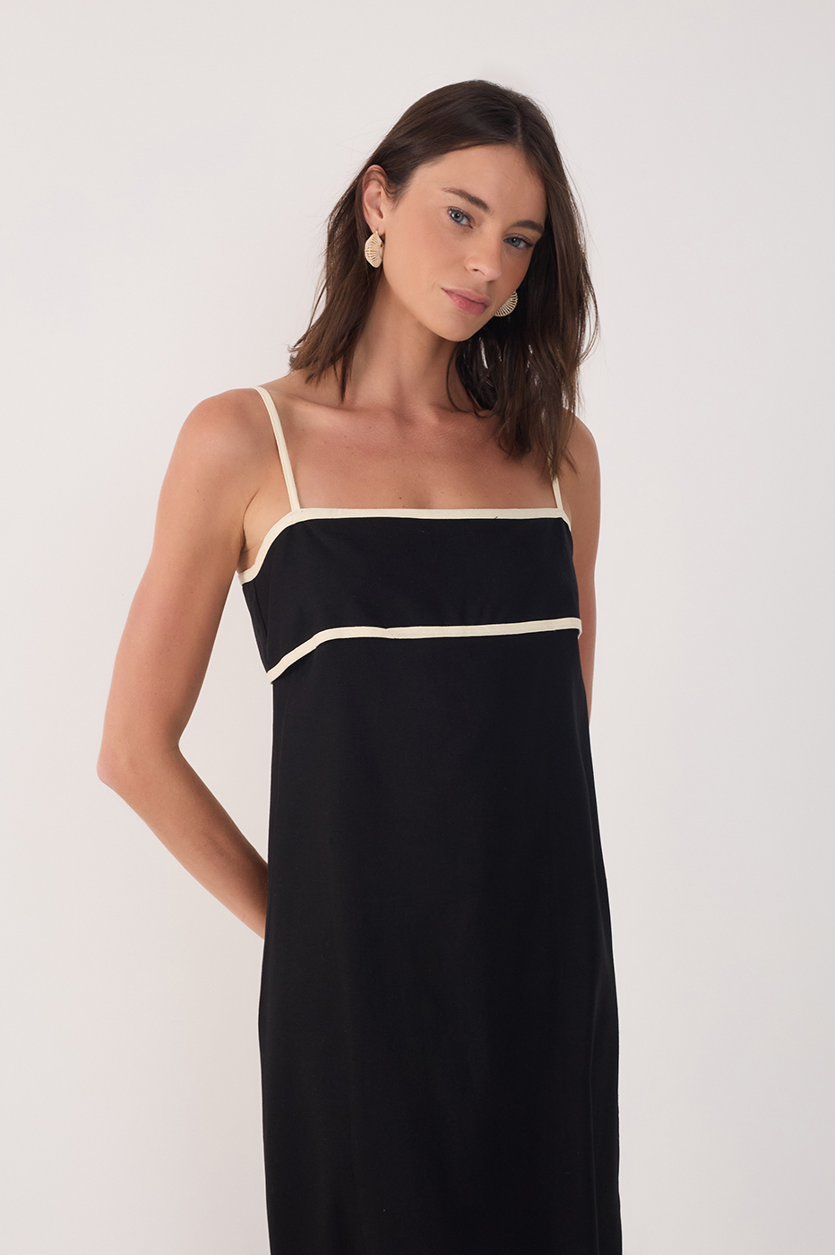 Vestido Cropped Linho Viés_3