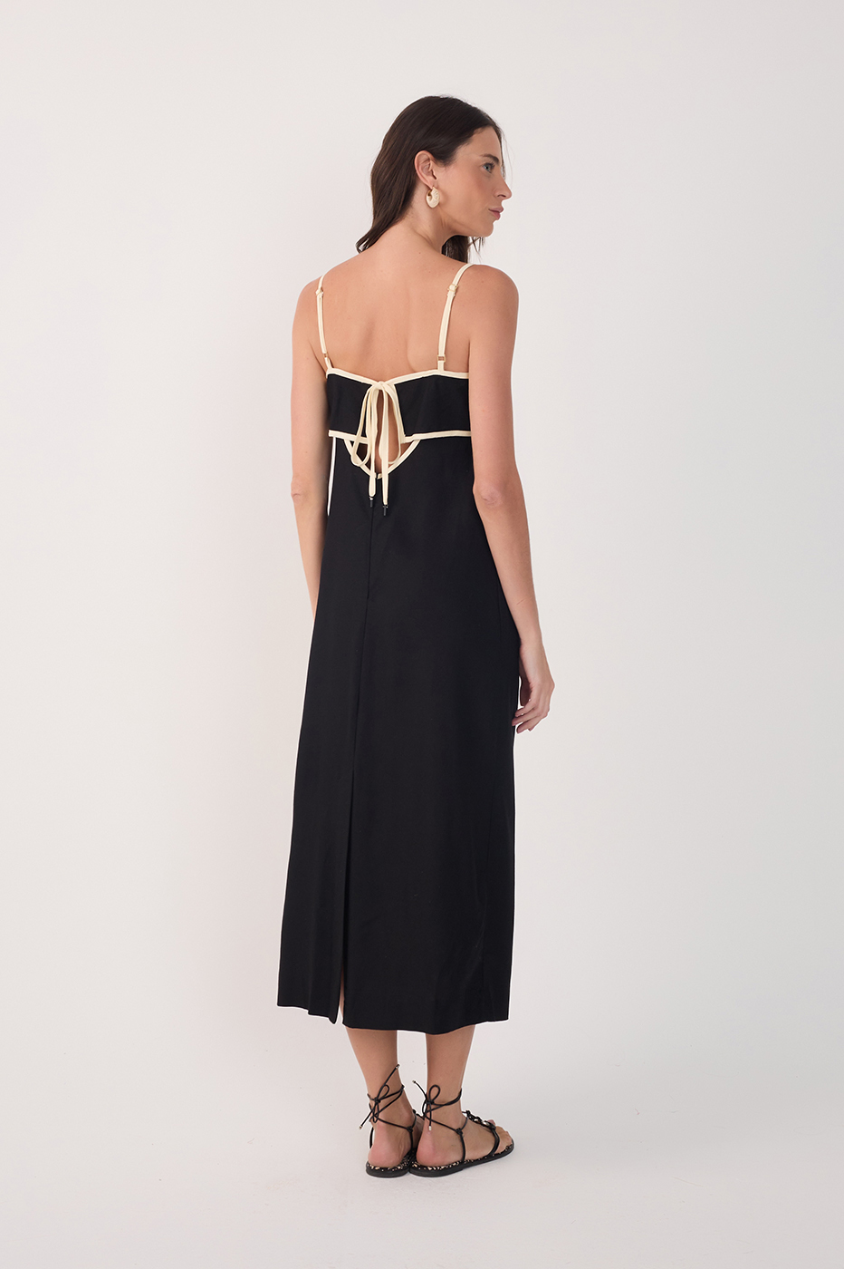 Cropped Linen Bias Cut Dress_5