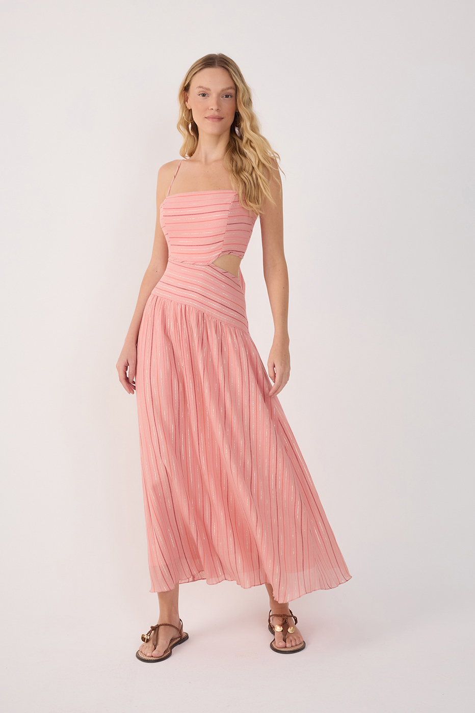 Voile Lurex Yoke Dress_2