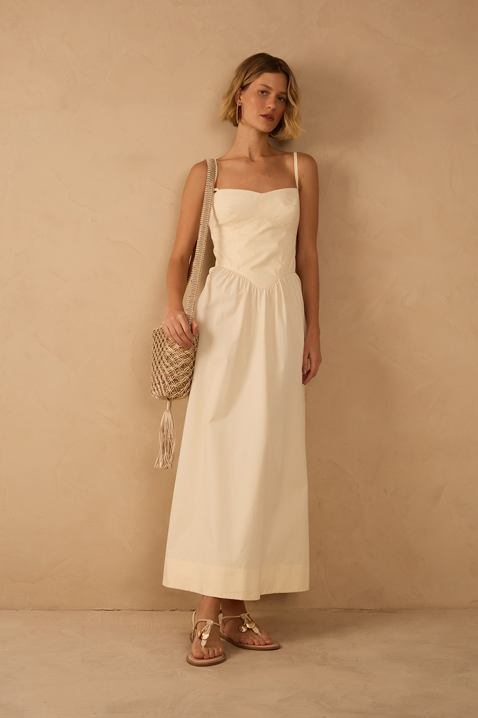 midi beige dress Linen Cotton Shirt with Vintage Belted Swing Silhouette Xiaolizi Ribbed Racerback Tank Midi Dress