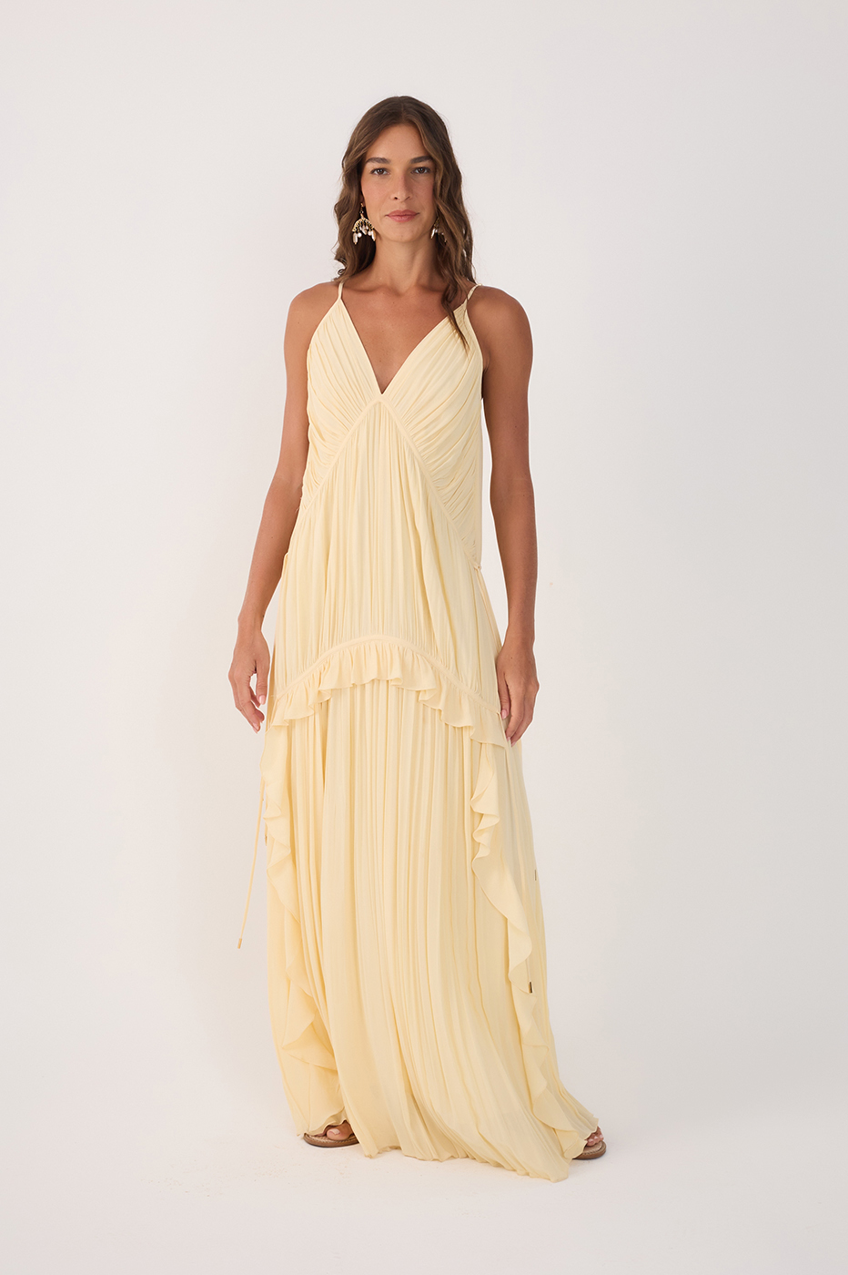 Long Crepe Draped Dress_2
