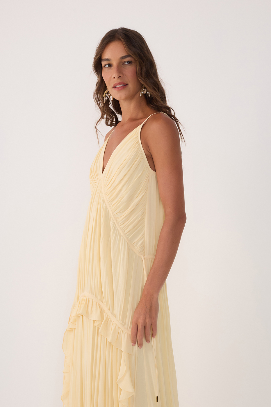 Long Crepe Draped Dress_3