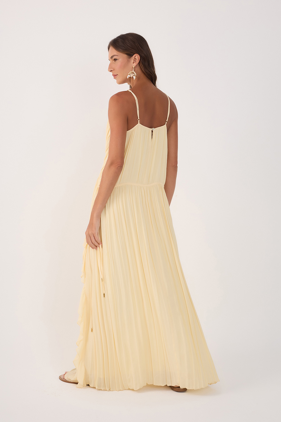 Long Crepe Draped Dress_6