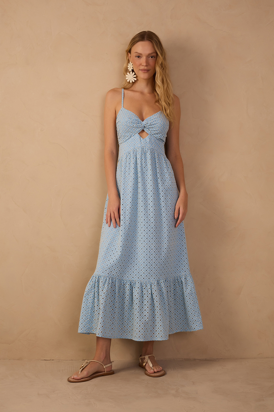 Cropped Eyelet Waist Cut Out Dress_1