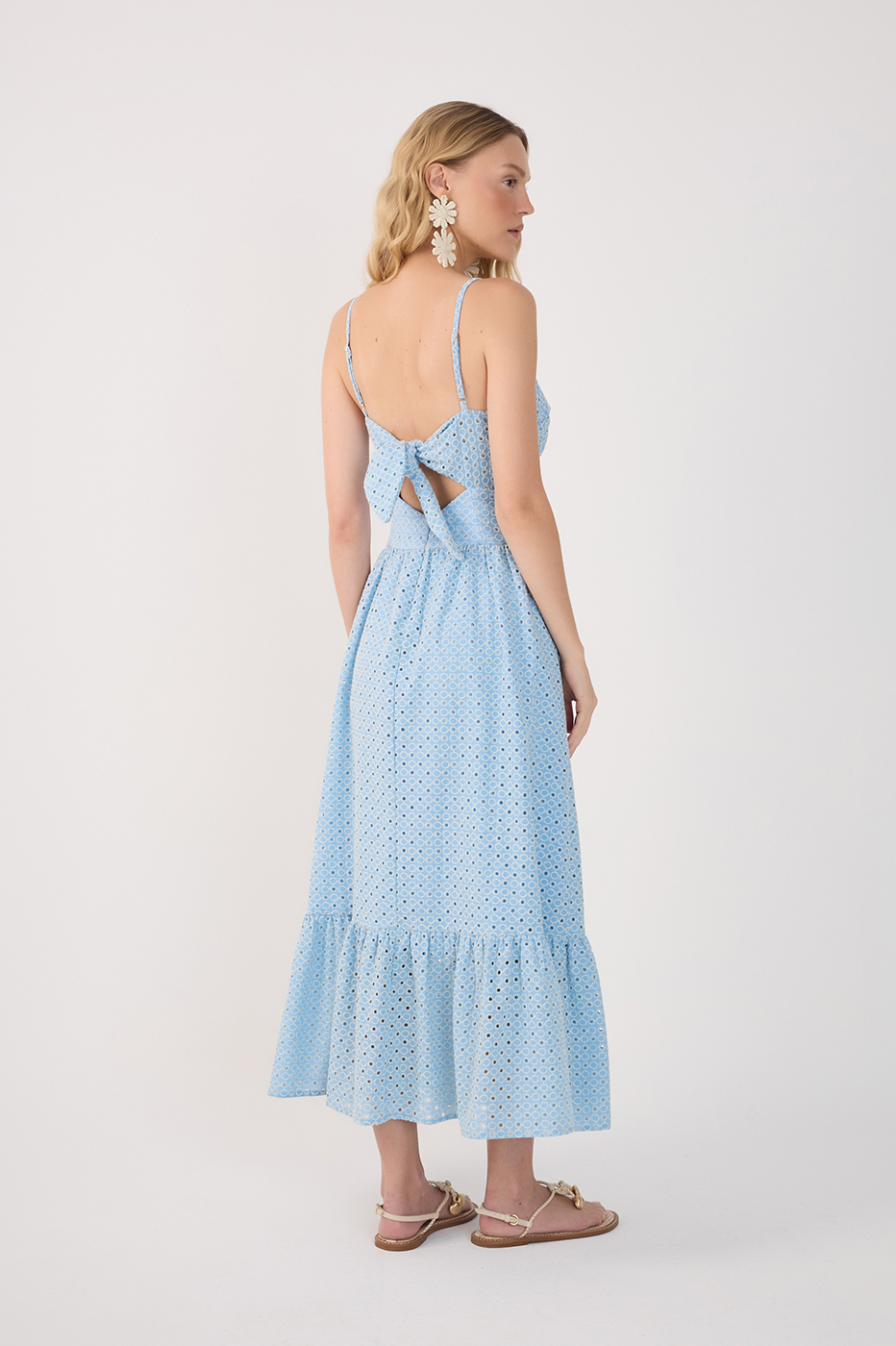 Cropped Eyelet Waist Cut Out Dress_5