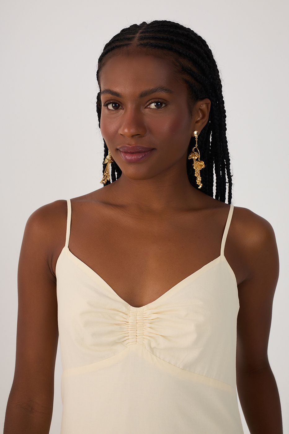 Cotton Embroidered Midi Dress