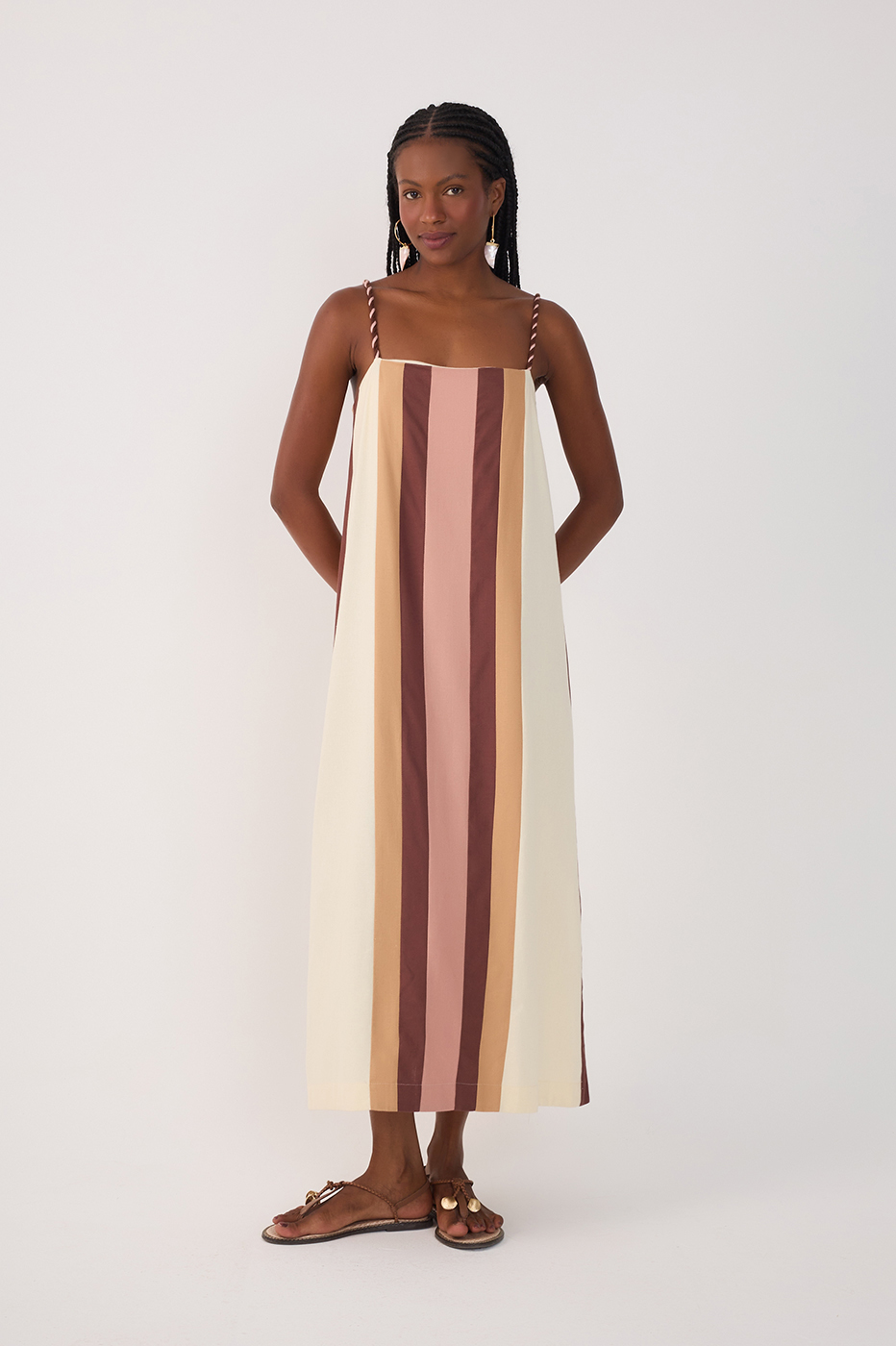 midi dress and kimono Multicolor Square Neck Kimono Midi Dress in Colorful