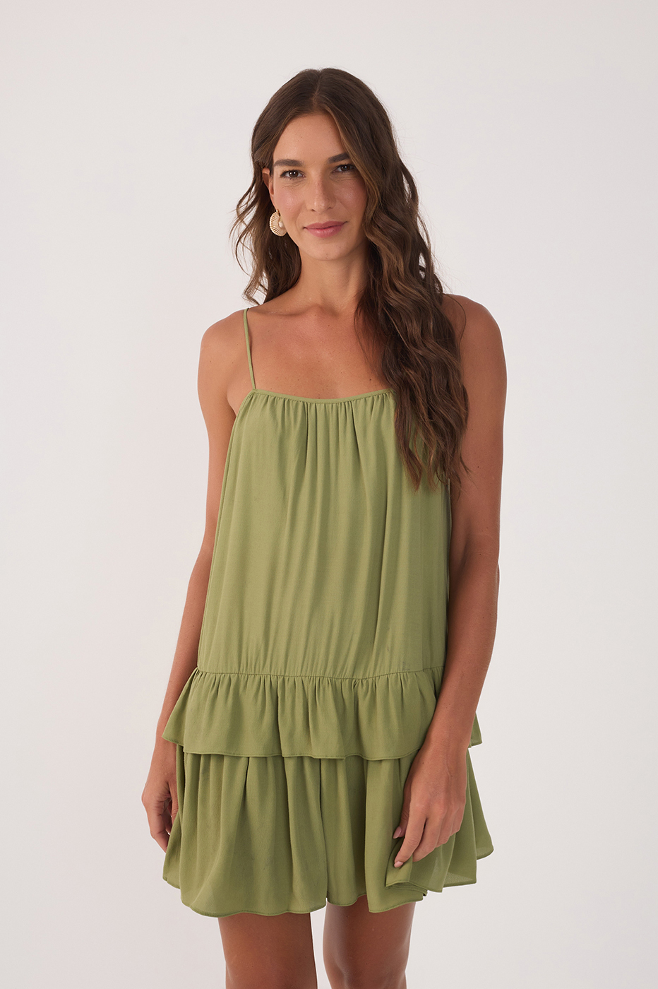 Short Crepe Tiered Dress_3