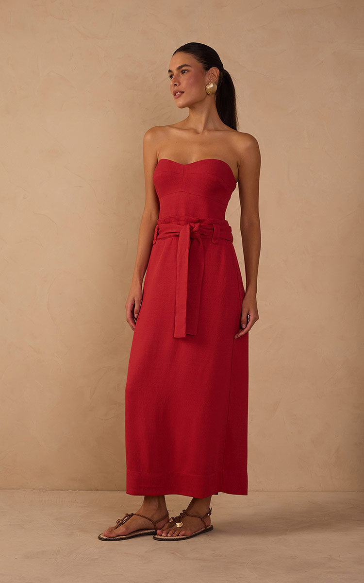 Vestido Midi Sem Alça_1