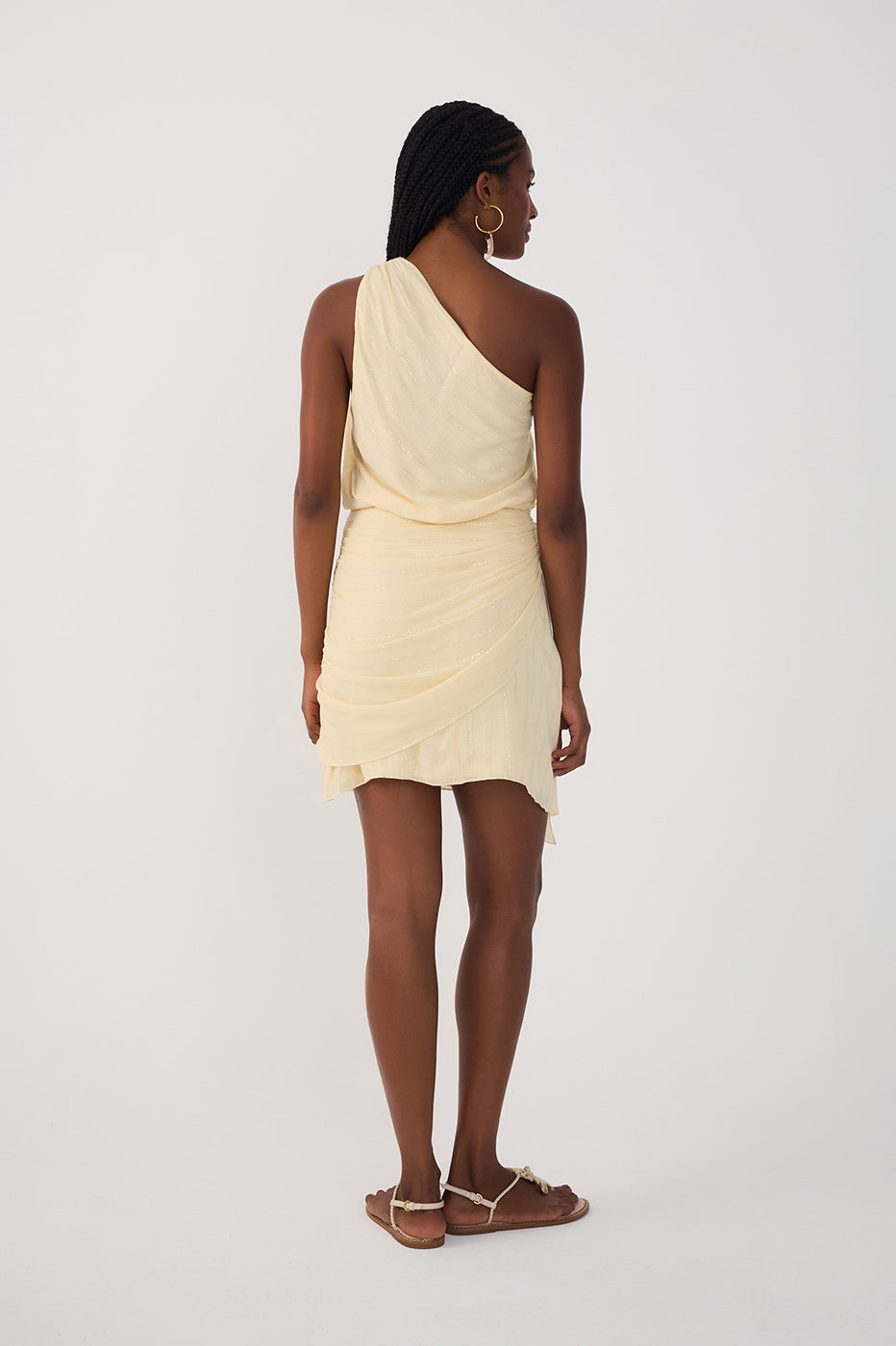 Vestido Curto Lurex Um Ombro Só_5