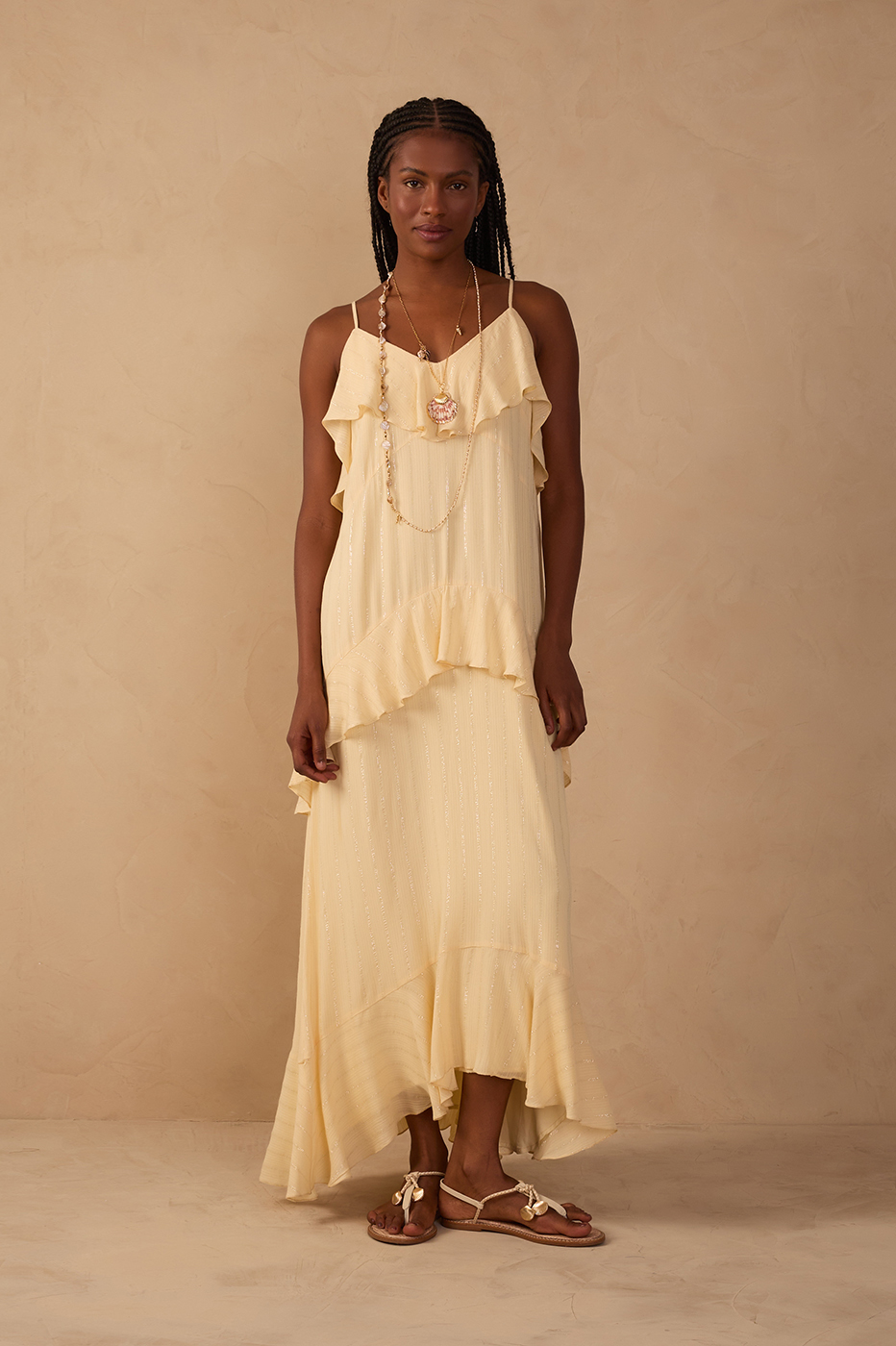 Long Lurex Ruffles Dress_1