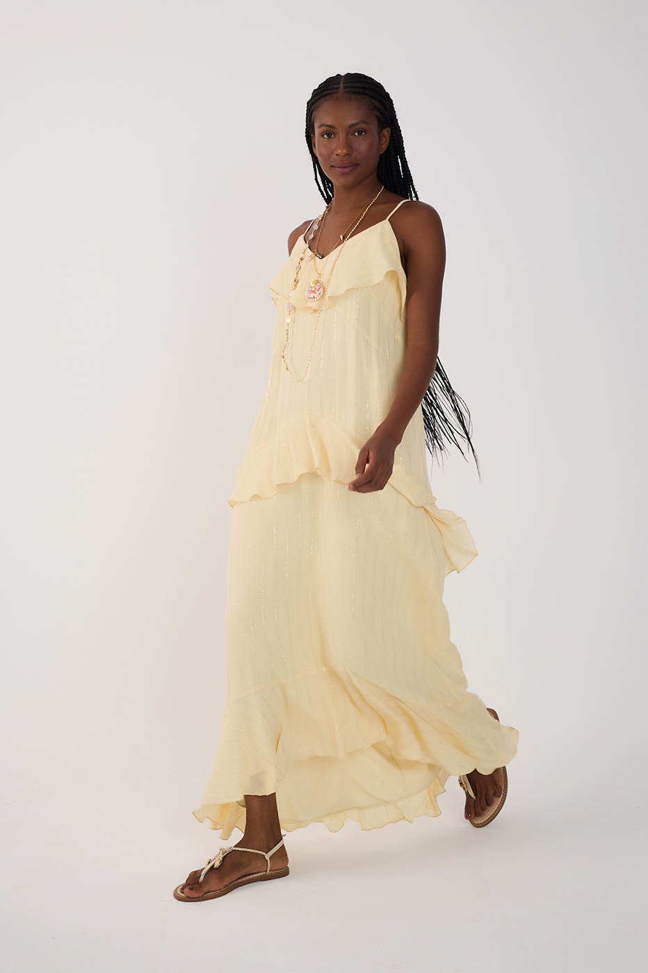 Long Lurex Ruffles Dress_2