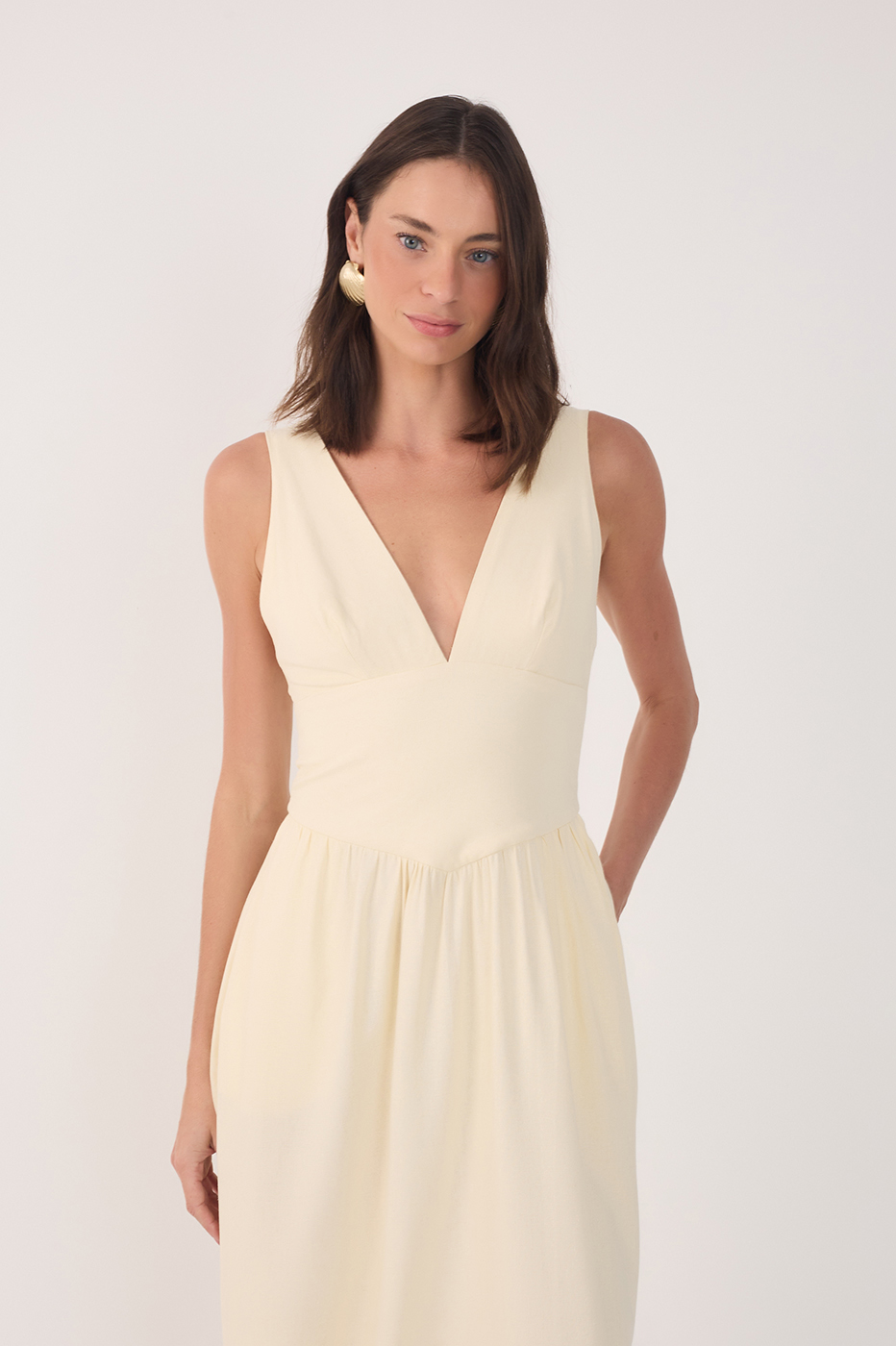 Cropped Linen Large Yoke Dress_3