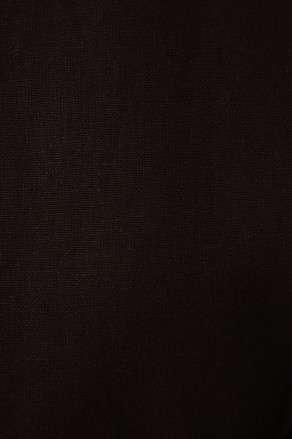 Black Linen Short Balloon Sleeve Dress_6