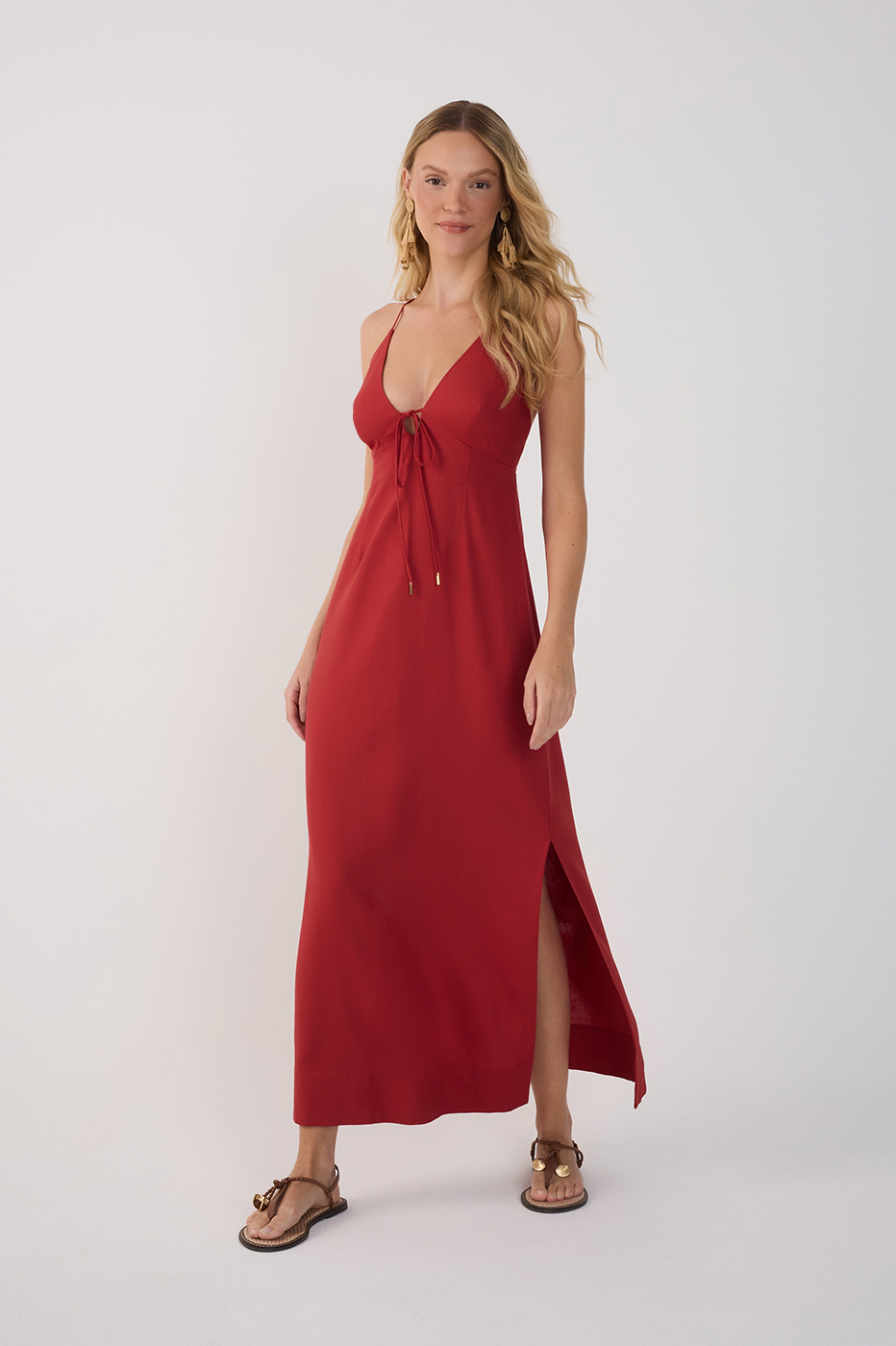 Cropped Linen Tie Dress_2