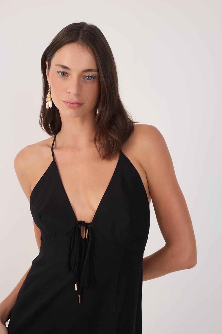 Cropped Linen Tie Dress_4