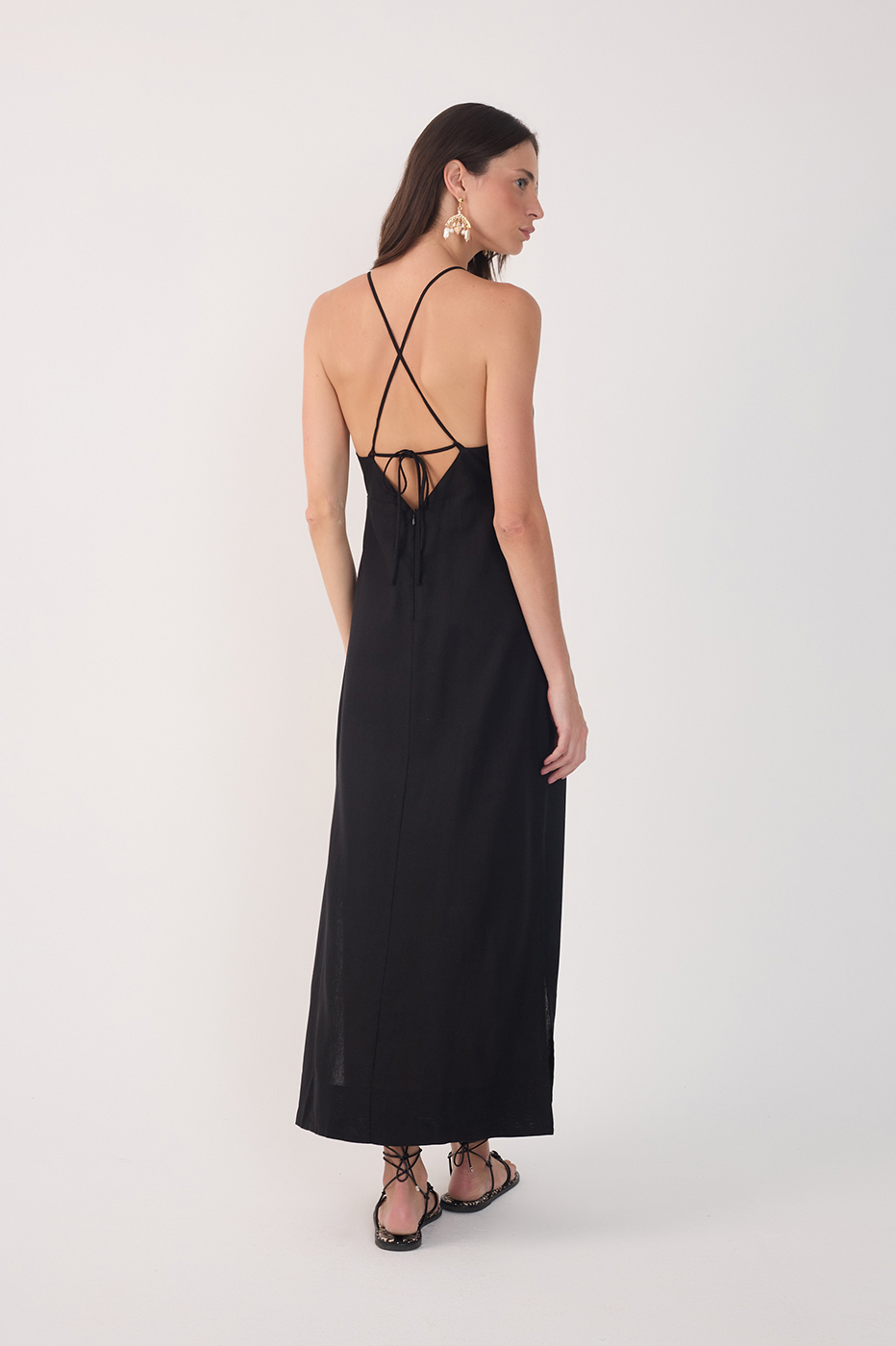 Cropped Linen Tie Dress_5