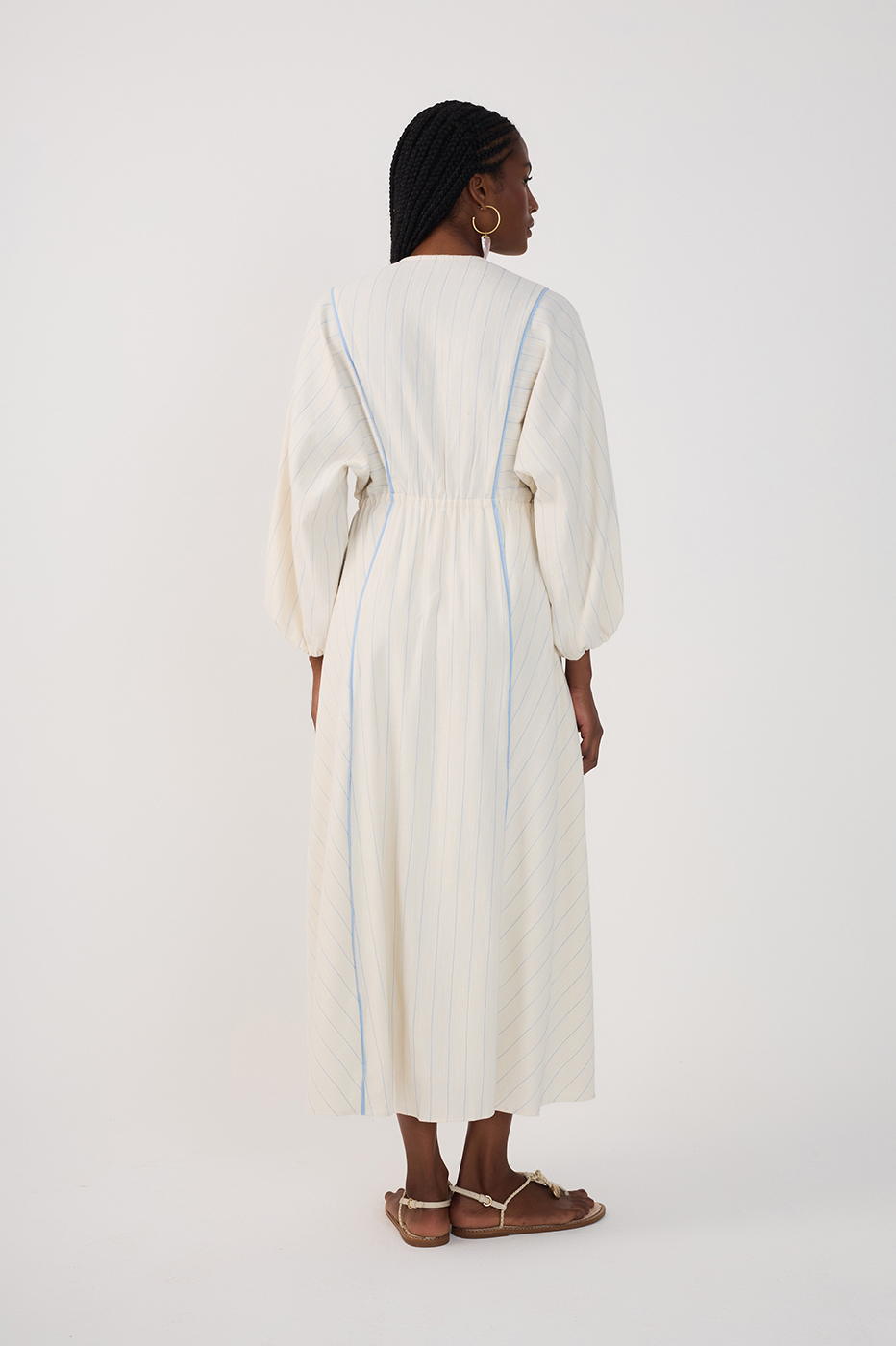 Vestido Cropped Listras Amarração Decote_6