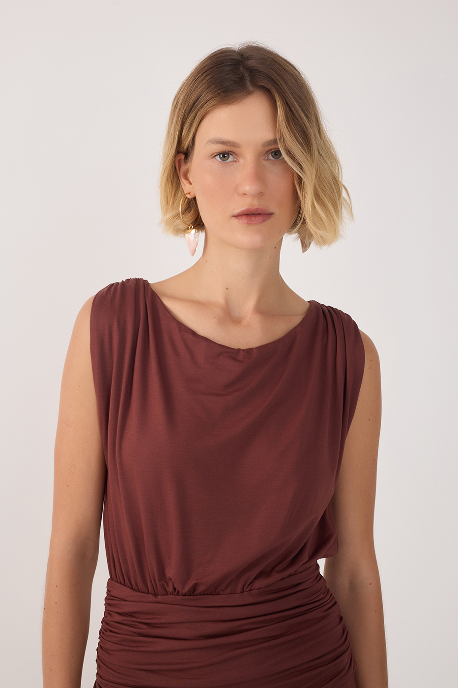 Yoke Shirred Dress_4