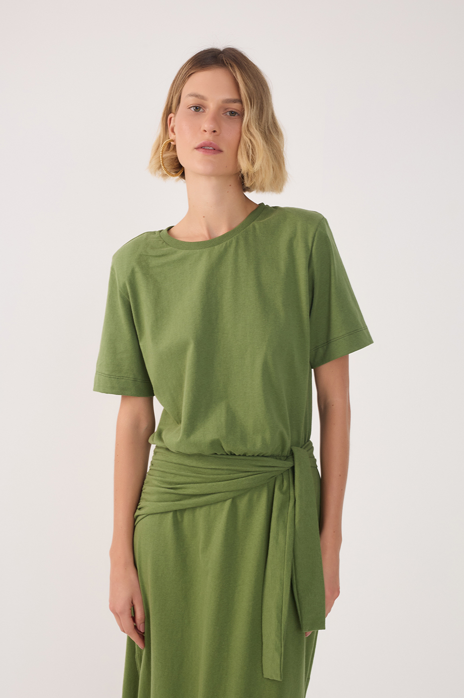 Green Coco Short Sleeve Wrap Maxi Dress_3