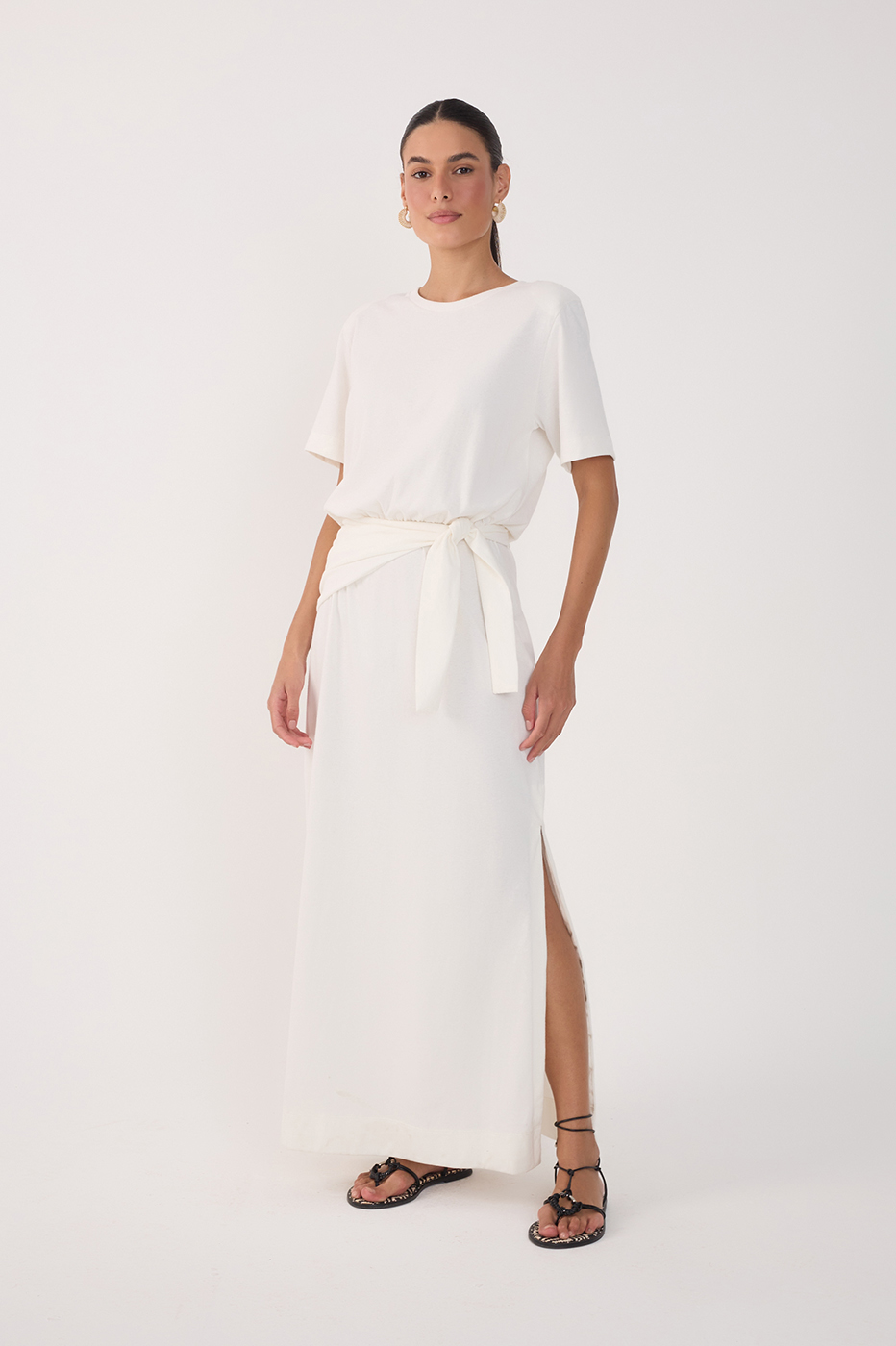 off white wrap shirt dress Long Sleeve Wrap Shirt Dress in Vince Products Women