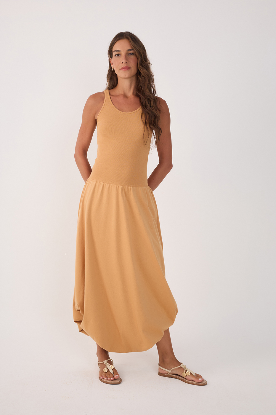 tank top dress maxi Maxi Tank Top Dress | Dark blue