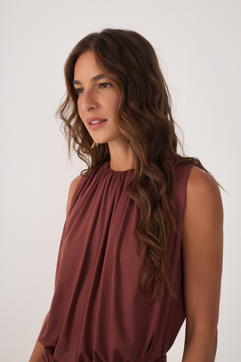 Vestido Básico Balonê Com Faixa_4