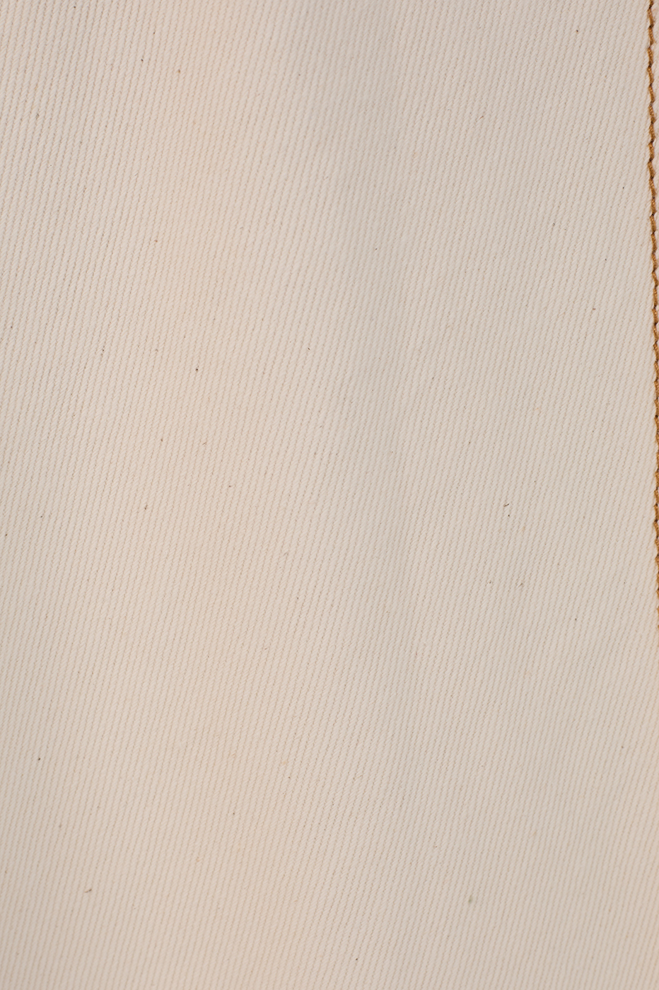 Off White Twill Topstitch Dress_7